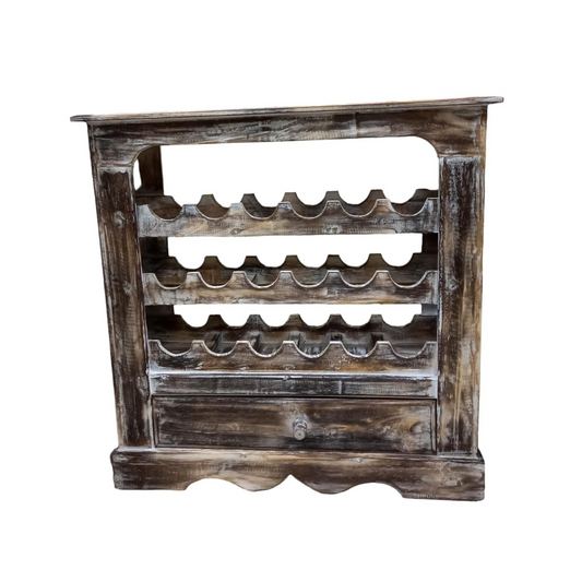 Cava de madera con cajón