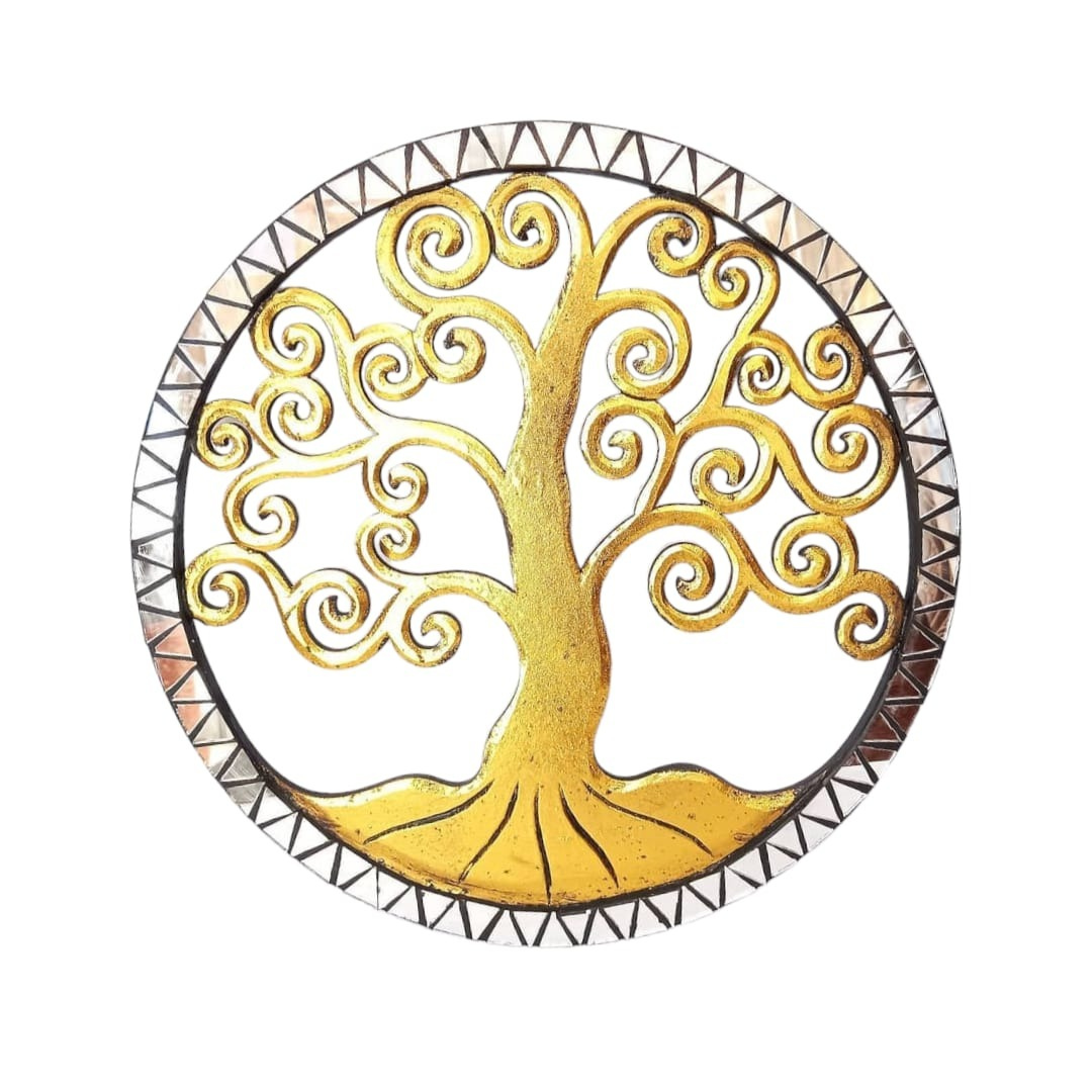 Panel Árbol de la vida mosaico Dorado