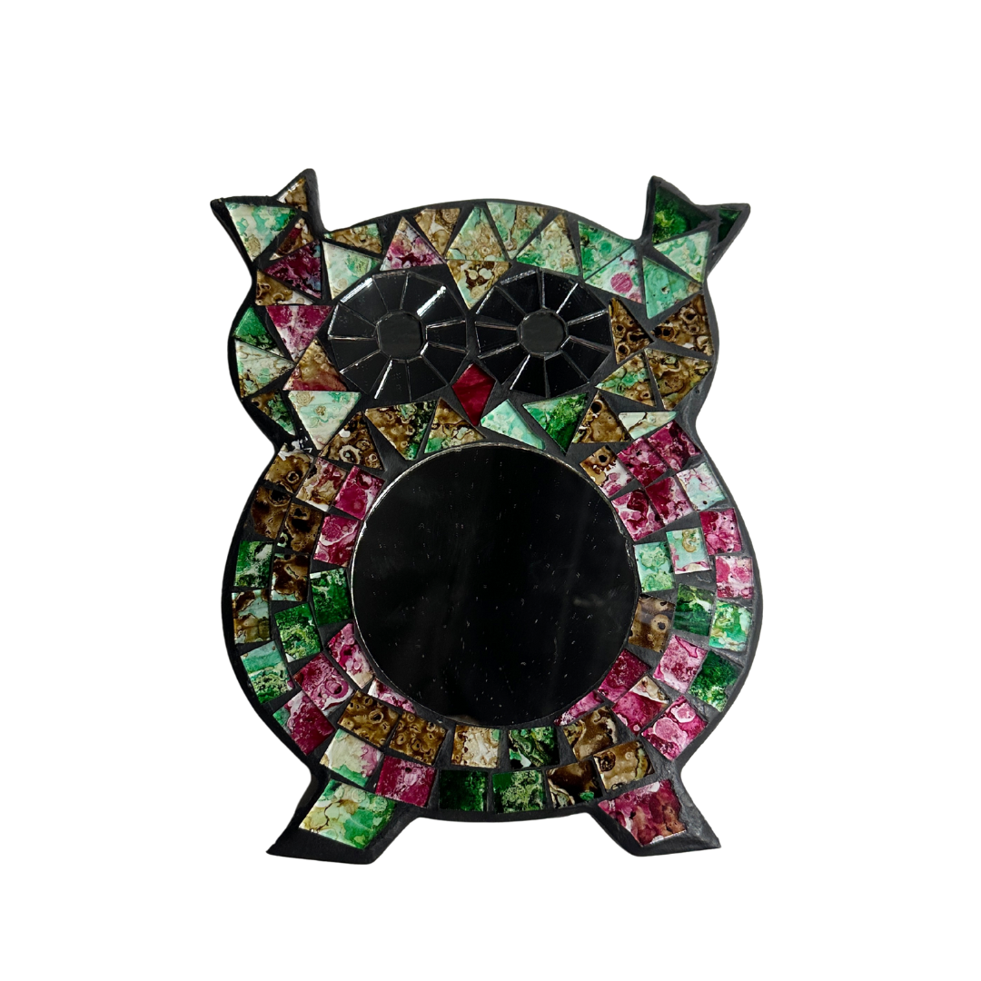 Búhos espejo mosaico